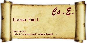 Csoma Emil névjegykártya